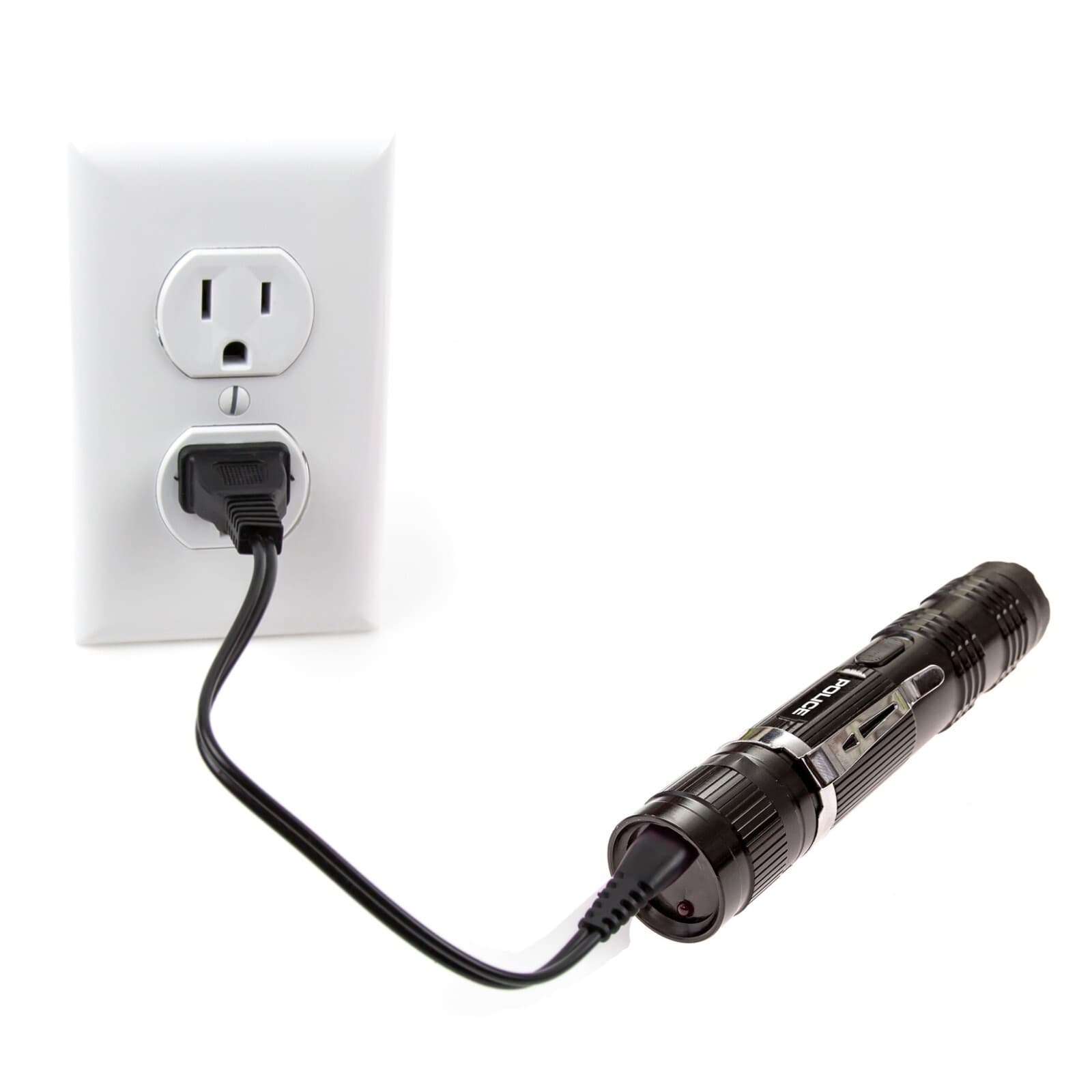 POLICE Stun Gun Burn Pepper Spray Combo for Self Defense M12 Black 6