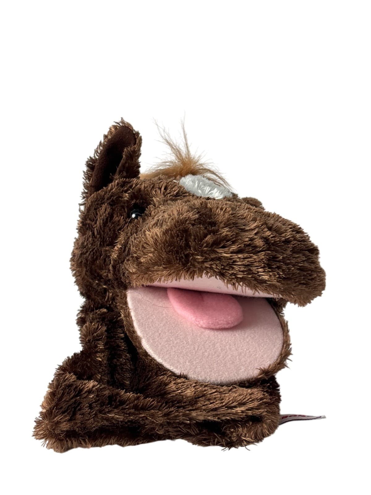 Aurora Brown White Horse Hand Puppet 10 inches 2