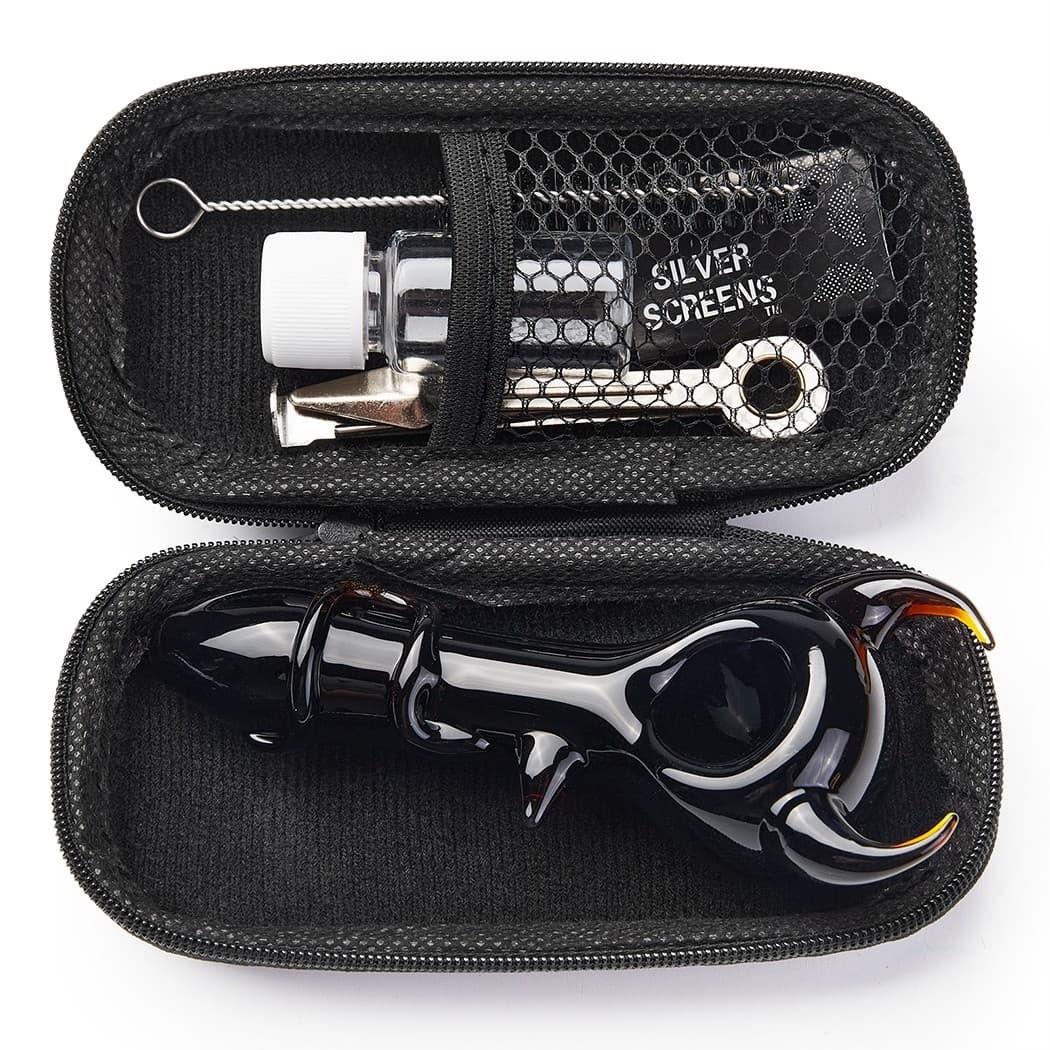 4 Inch Demon Tobacco Smoking Glass Pipe Gorgeous Bowl Collectible Handmade Pipes 2