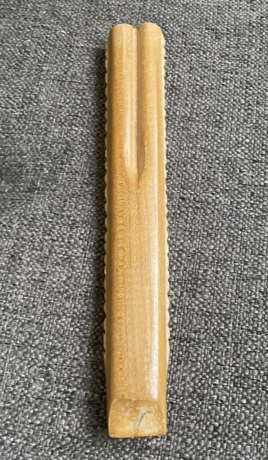 VTG Yugoslavian Hand Carved Wooden Double Flute, Traditional Musical Instrument 3