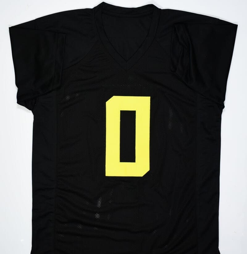 Christian Gonzalez Autographed Black College Style Jersey- Beckett W Hologram 3