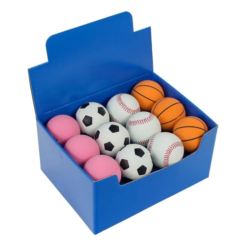 24 Assorted Bouncy Balls, Sports, Birthdays, Baseball, Or Dog Toys