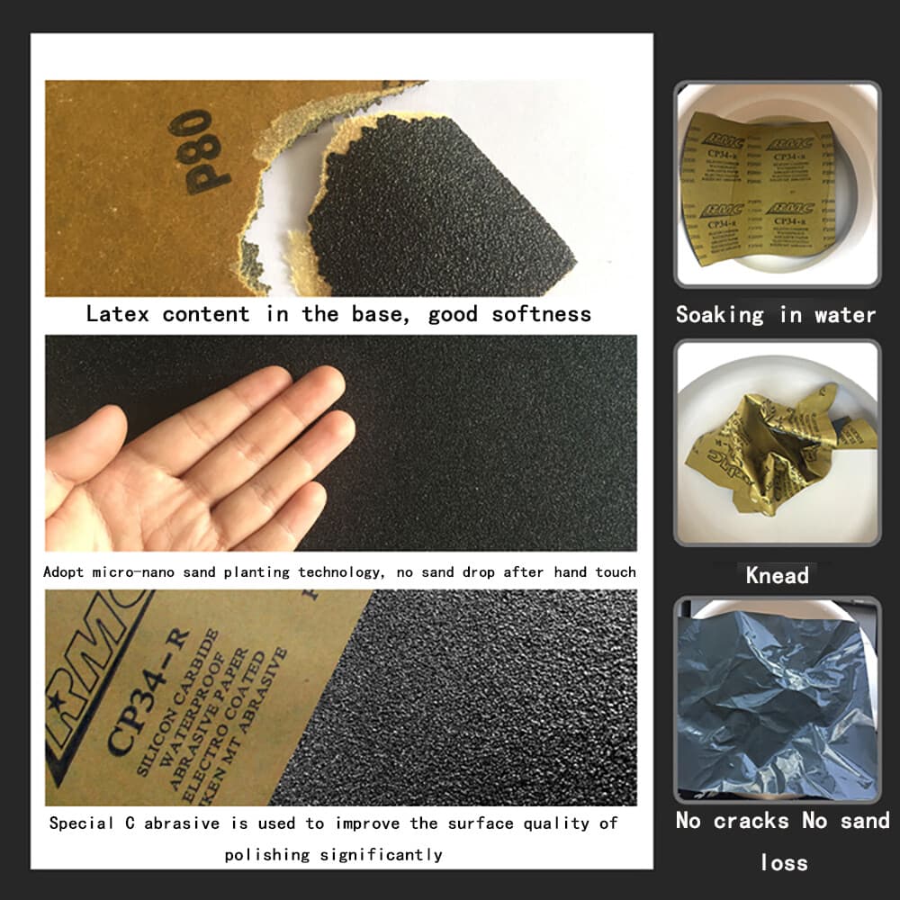 230x280mm Wet and Dry Sand Paper Mixed Assorted Grit 80-2500 Car Paint Sandpaper 2