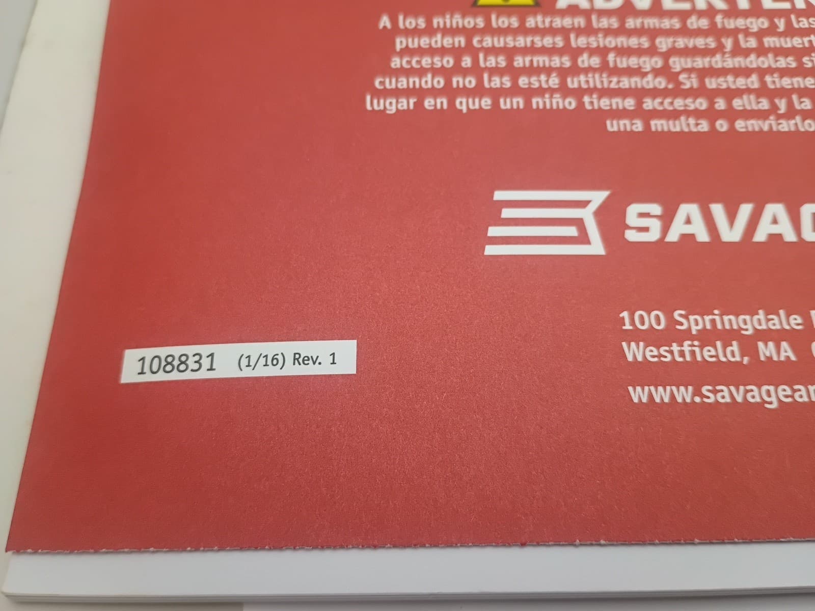 Savage 10/110 Bolt Action Rifle Owners Manual 2016 3