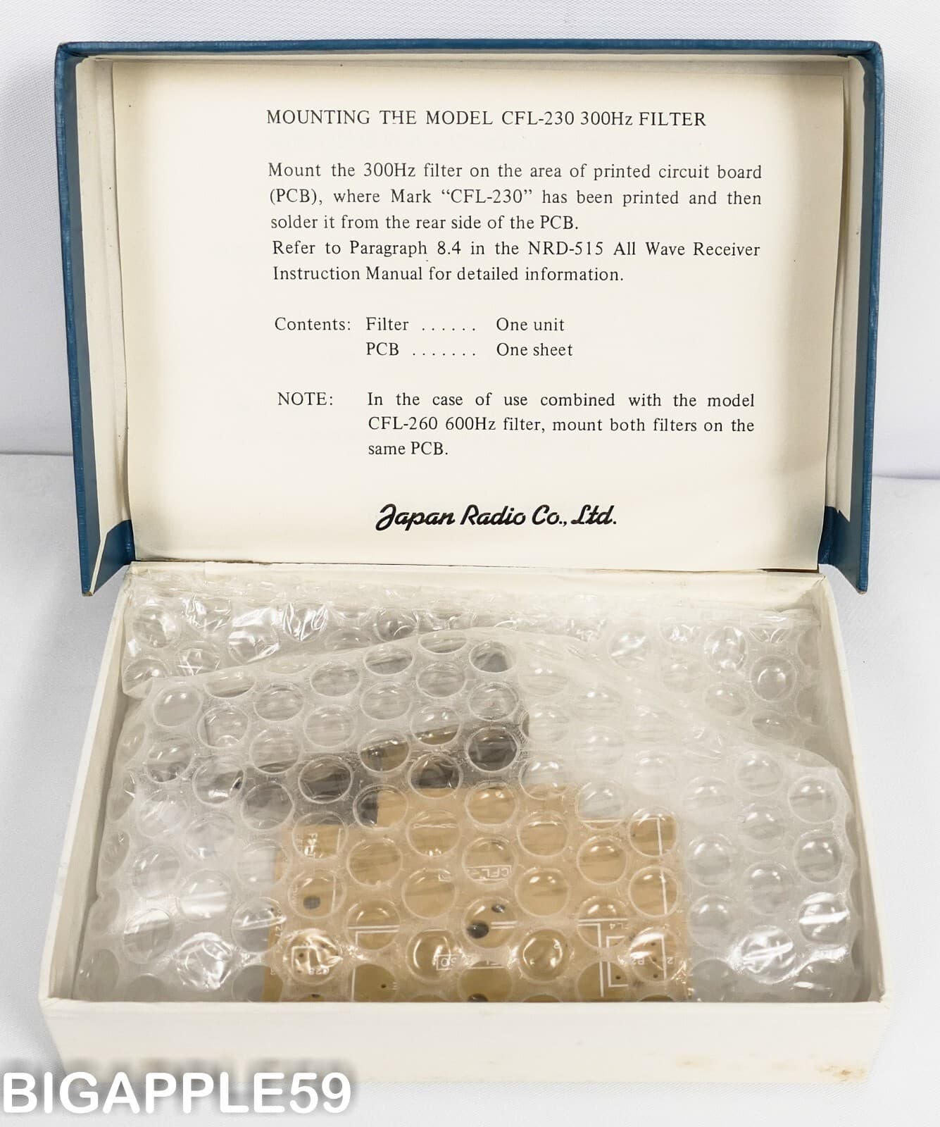 JRC NRD-515 Crystal YF455DPB 300 Hz Filter & Filter Board NOS 2