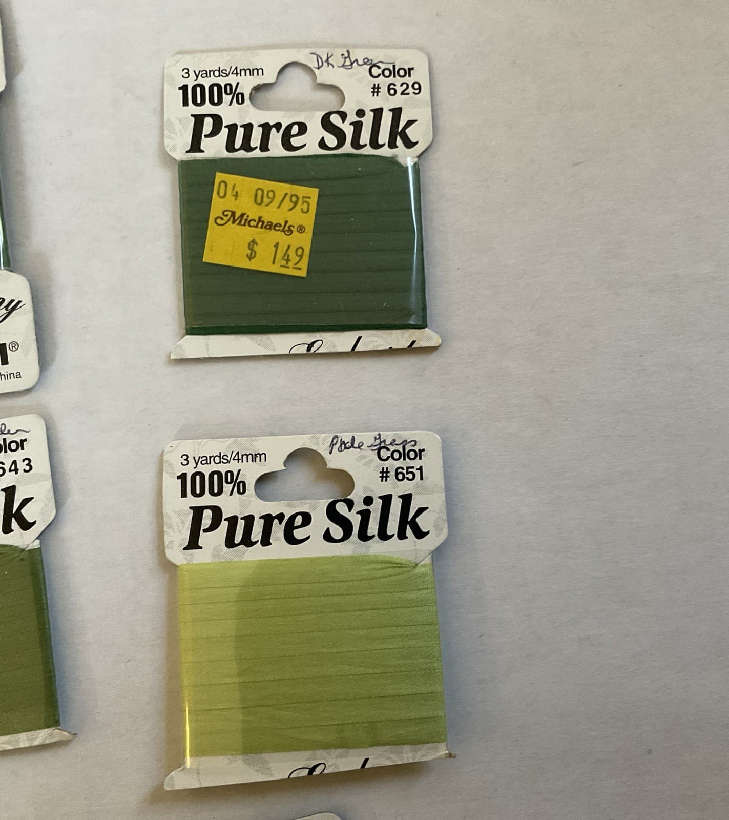 Bucilla Silk Embroidery Ribbon Lot Of 14 4