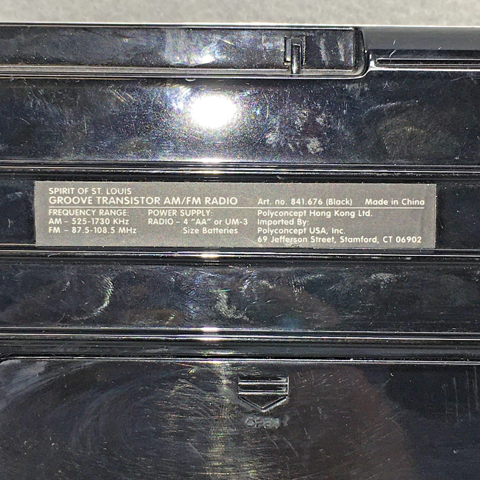 Spirit of St Louis Groove Transistor Radio SOSL Collection AM/FM Tested 6