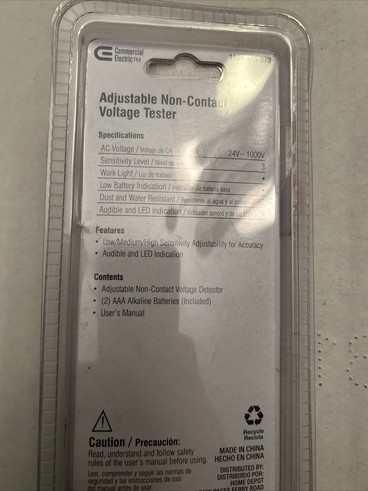 2 Pack Commercial Electric  AC Voltage Detector/Adjustable Sensitive 1004445073 3