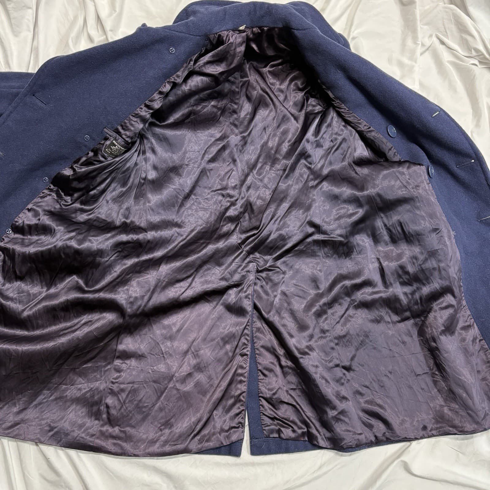 Vtg USAF US Air Force Blue 1085 Heavy Wool Coat Overcoat Velour Men’s 33S 5