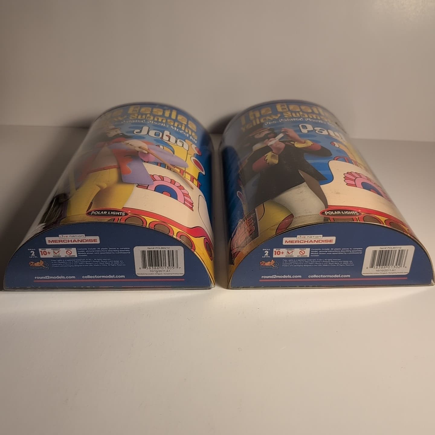 Lot Of 2 The Beatles Yellow Submarine Glue N Go John & Paul Plastic Model Kit 5