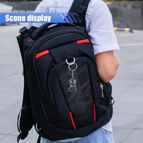 3D Racing Car Model Keychain, Creative Metal Key Fob Keychain Holder Colorful 6