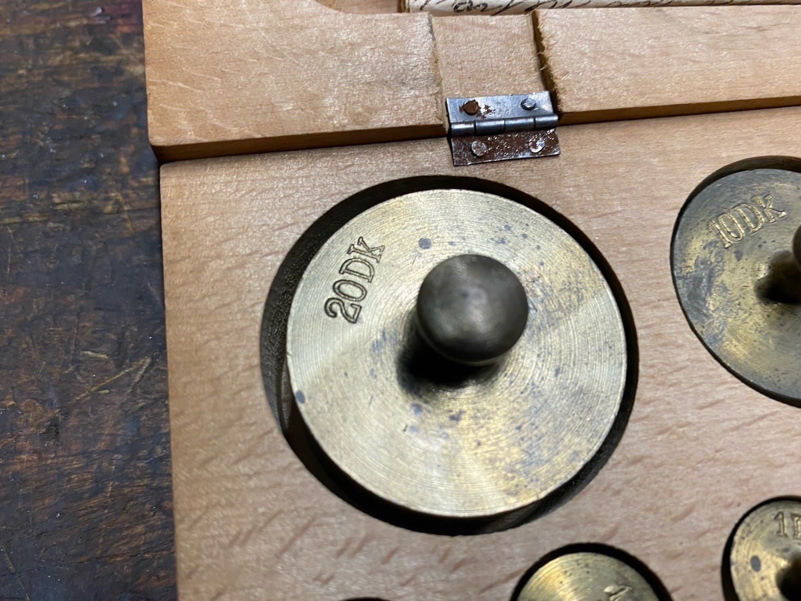 Vintage Brass Ballance  scale weights Set 2