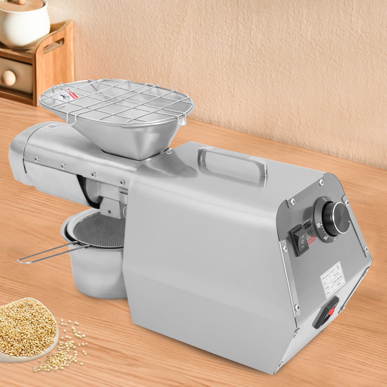 Oil Press Machine Seed Oil Extractor Stainless Steel Cold &Hot Oil Press Machine 3