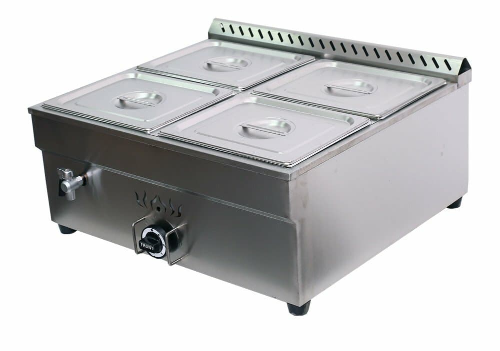4-Pan Propane Gas Food Warmer Restaurant Tabletop Desktop Countertop Steam Table 5