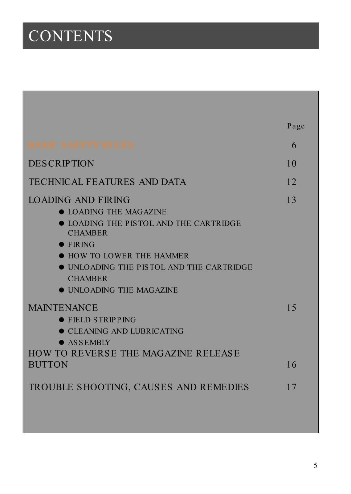 Beretta Series 81 Owners Manual  2