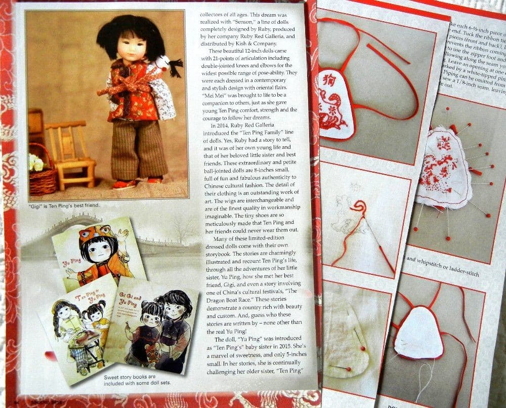 5p History Article   Uncut Patterns - Ruby Ho's Ten Ping Family LE Chinese Dolls 5