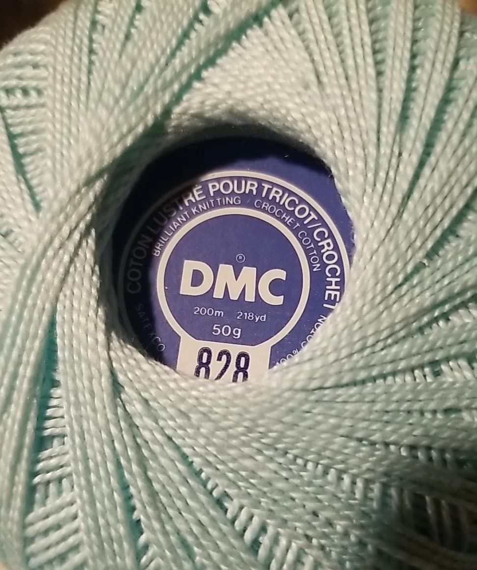 5 DMC Brilliant Knitting/Crocheting Cotton Thread Lt Blue 218 Yds Ea Mercerized 2
