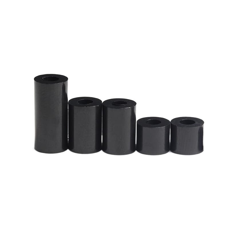 Black ABS Nylon Round Non-Thread Column Standoff Spacer Washer M3 M4 M5 M6-M10 3