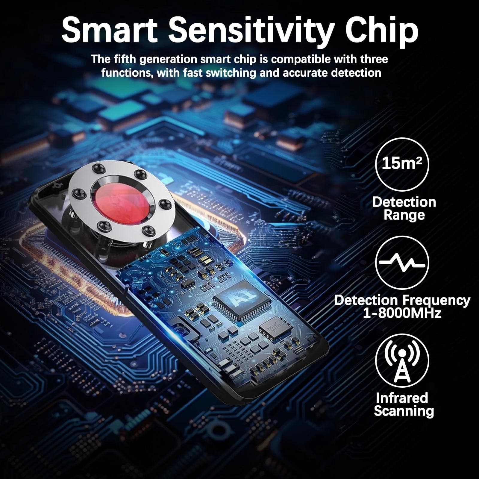 K18 RF Detector Anti-spy Detector Hidden Camera GSM Audio Bug GPS Finder Scanner 2