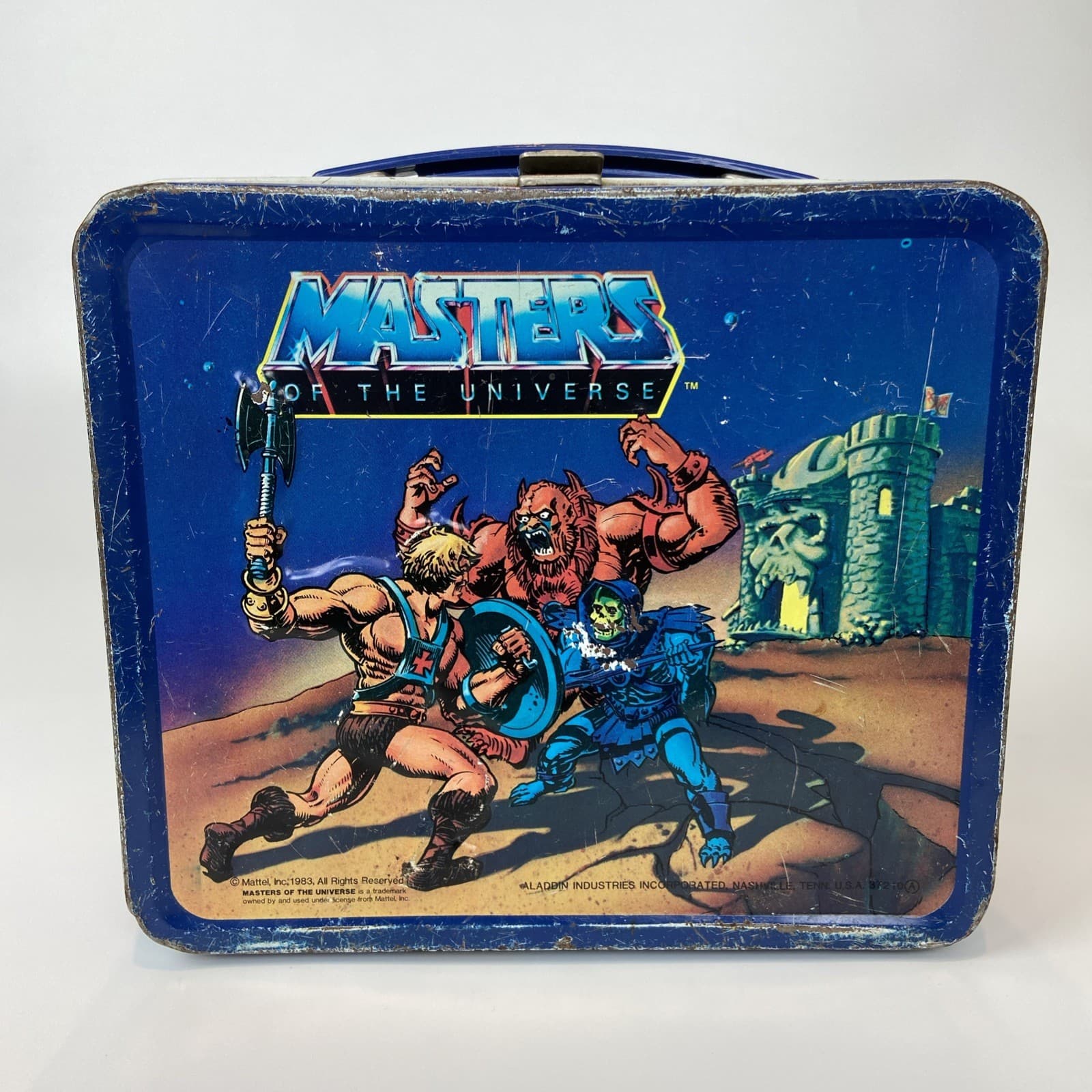 1983 Masters of the Universe Lunch Box & Thermos Vintage Lunchbox He-Man VTG 80s 2