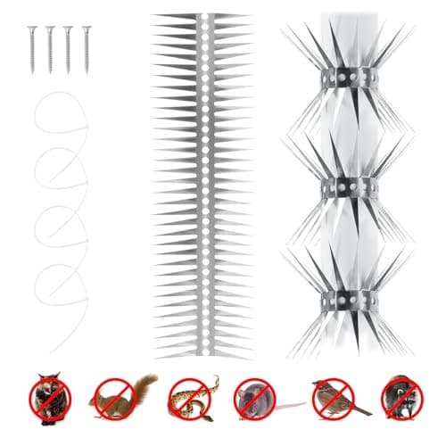 Bird Spikes - Stainless Steel Fence Spikes for Pigeons, Raccoons, Snakes 60inch 2