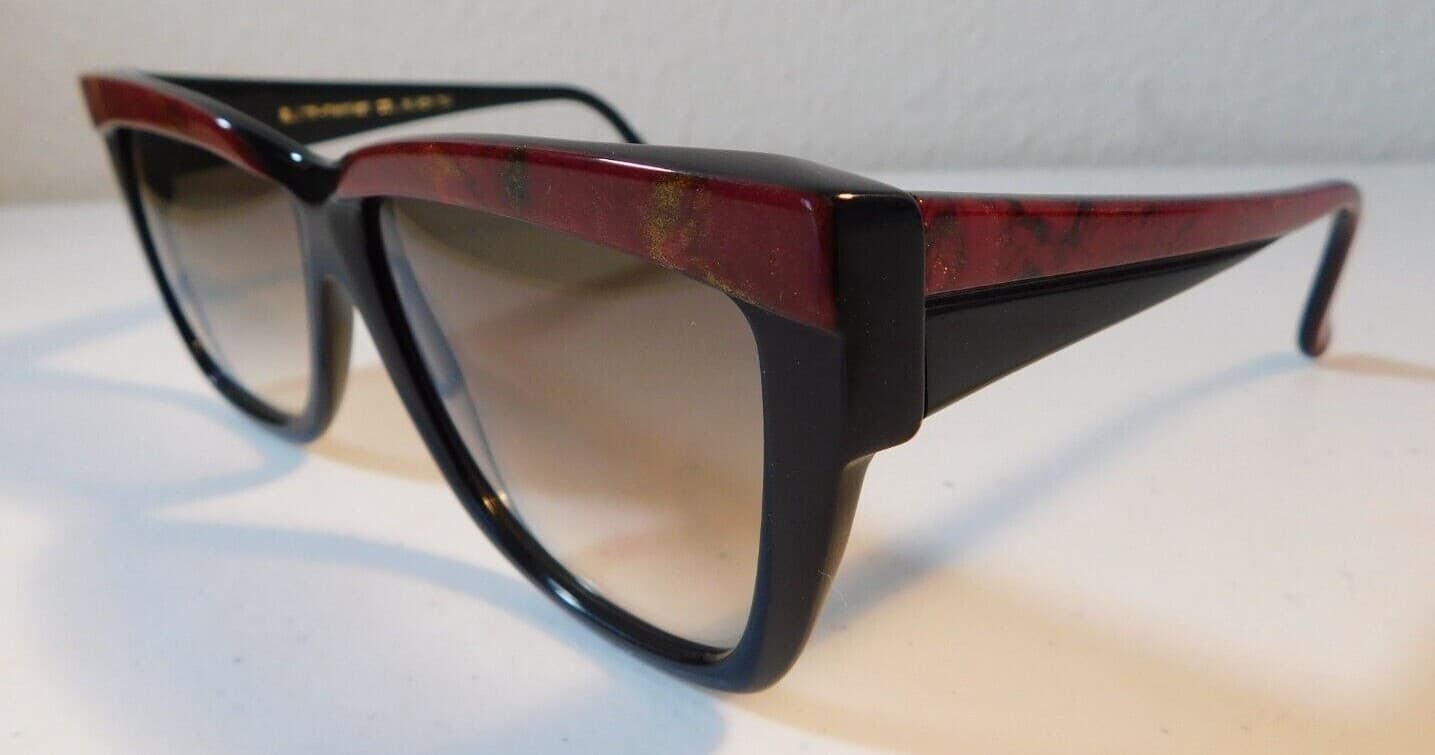 Vintage ELITE OPTICAL Fantasy Black/04 54/17 Sunglasses New Old Stock #F4 3