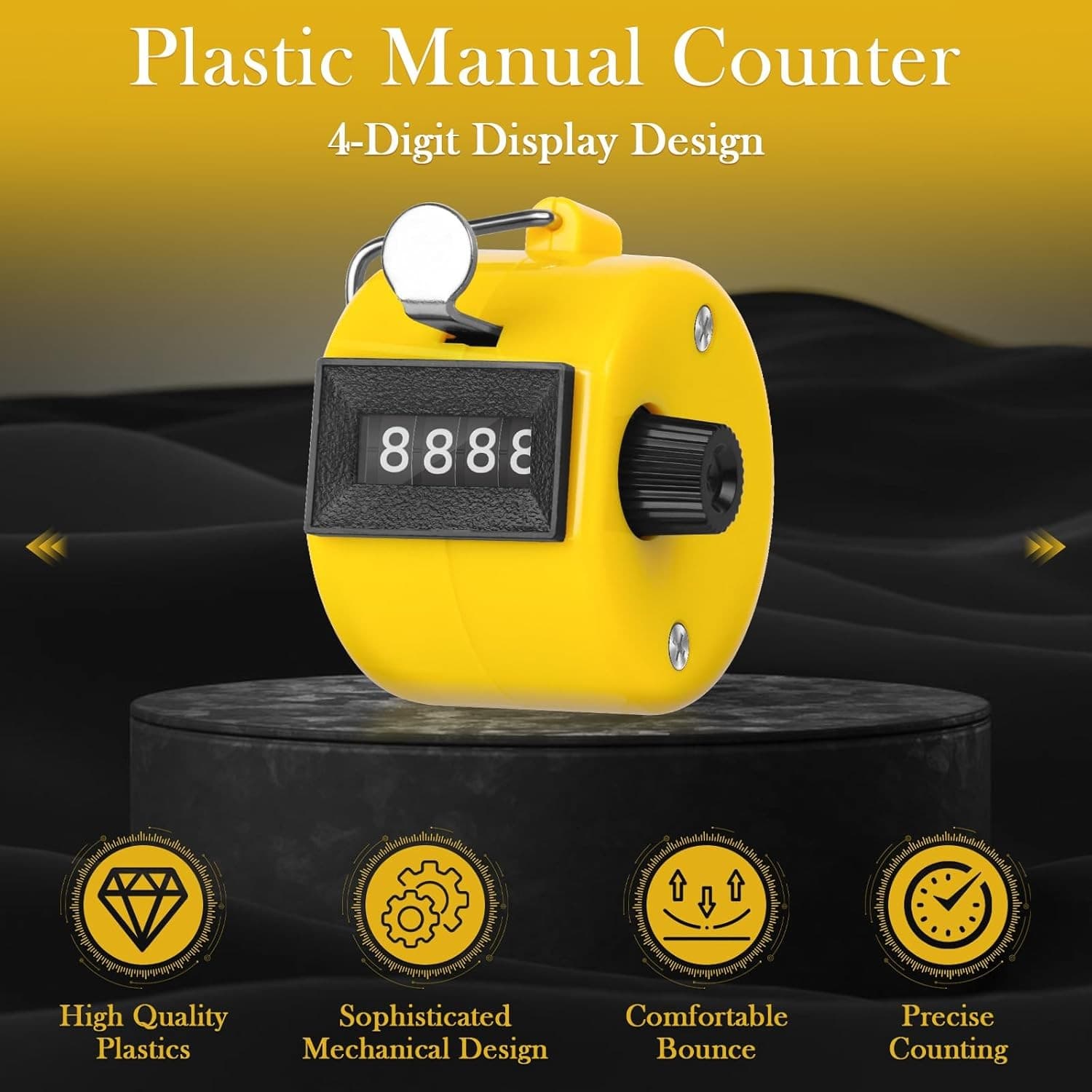 5 Pcs Clicker Counter,Hand Tally Counter Yellow/Green/Blue/Red/Black  5