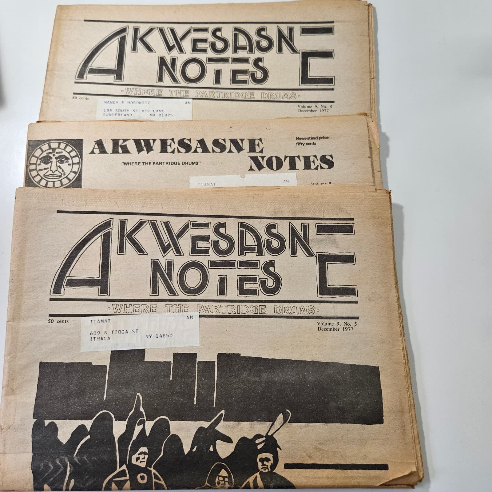 2 Issues 1977 Akwesasne Notes Publication For Native American Indians