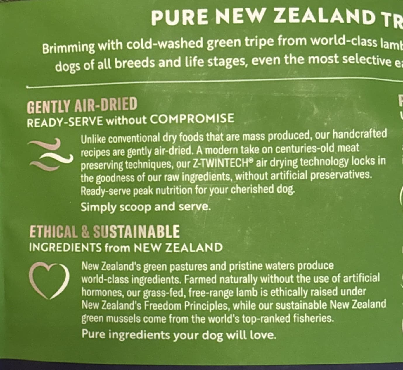 Ziwipeak Daily Cuisine New Zealand- Air Dried Dog Food - Tripe and Lamb 5.5 Lbs. 6