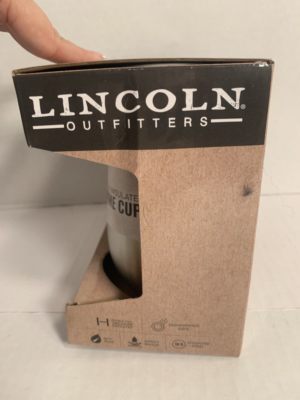 Lincoln Outfitters Set 12 oz Stainless Steel Insulated Wine Cups 4