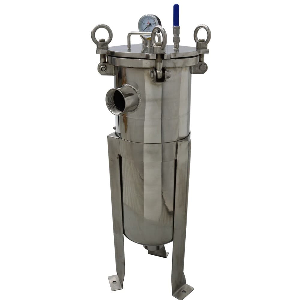 2" NPT #1 Bag Filter Stainless Steel Fluid Filtration Systerm 120psi 3mm Screen 2