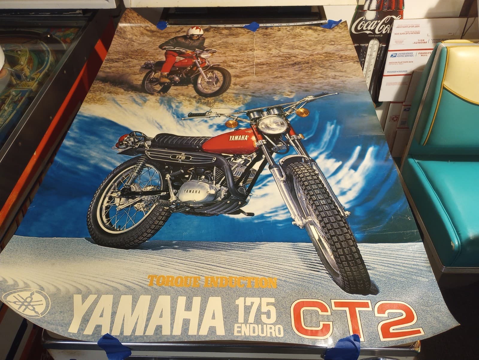 Yamaha CT2 Vintage Poster From The 70's. Yamaha 175cc Enduro CT2 Poster NOS