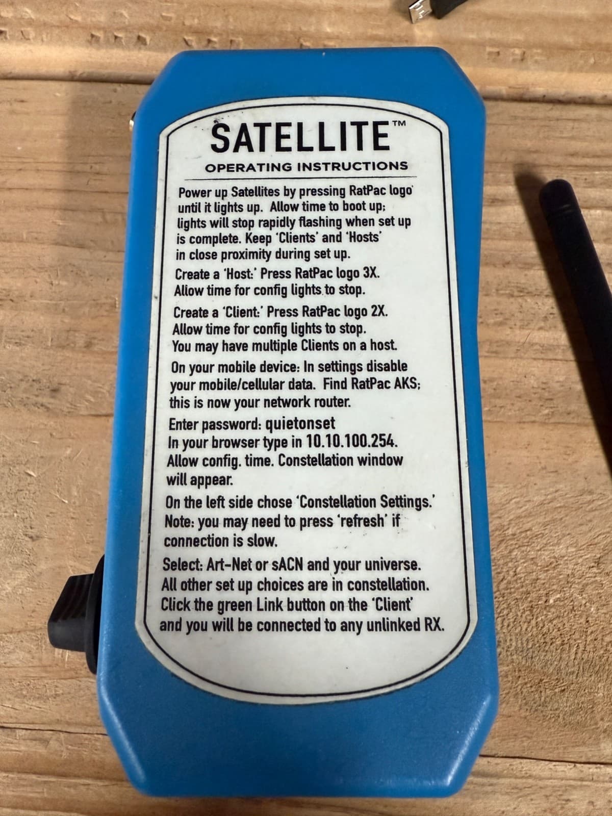 Ratpac Controls Satellite Transmitter -used-excellent cond. blue 3