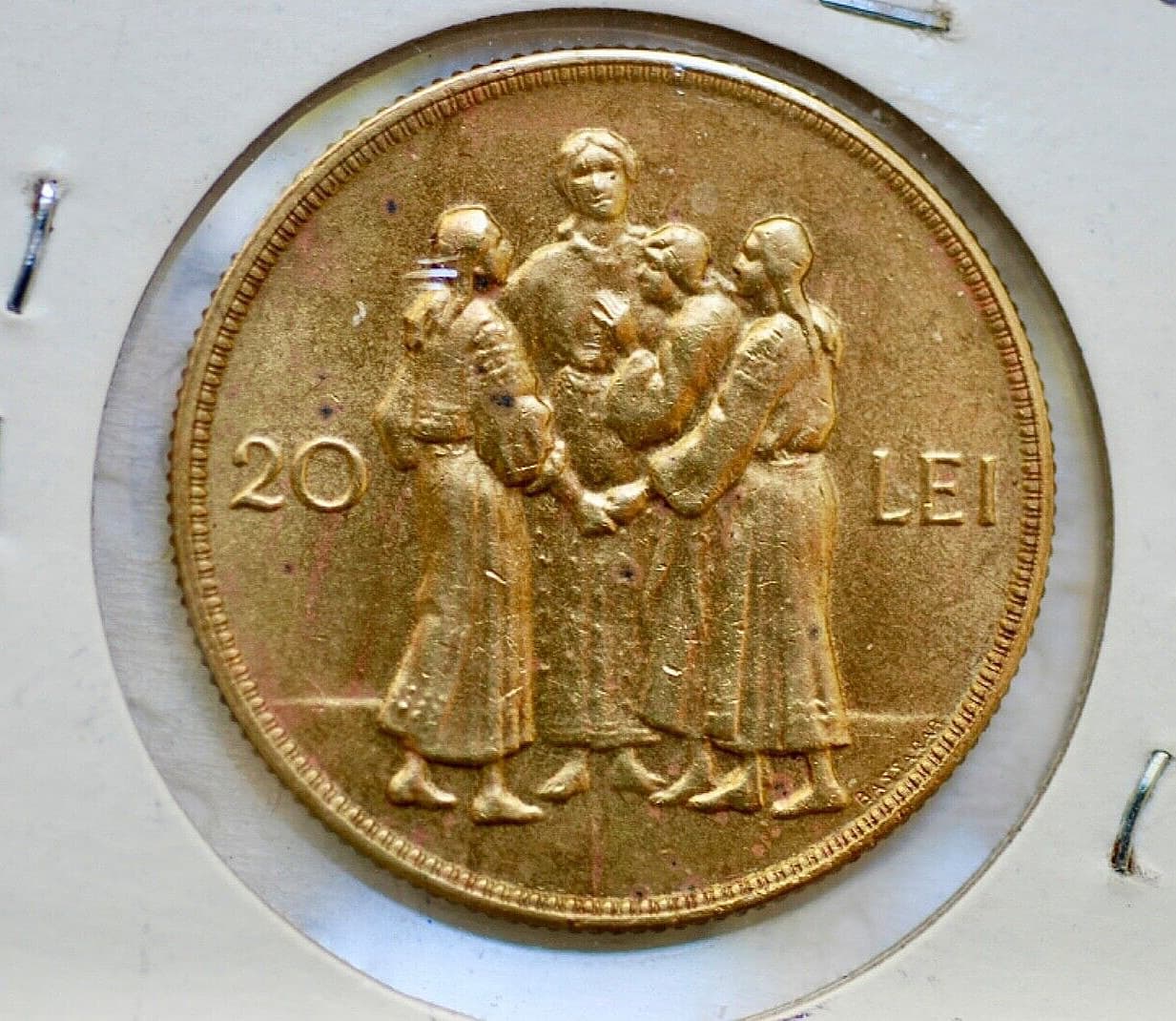 Romania 1930 20 lei (Hora) Rare Coin in High Grade