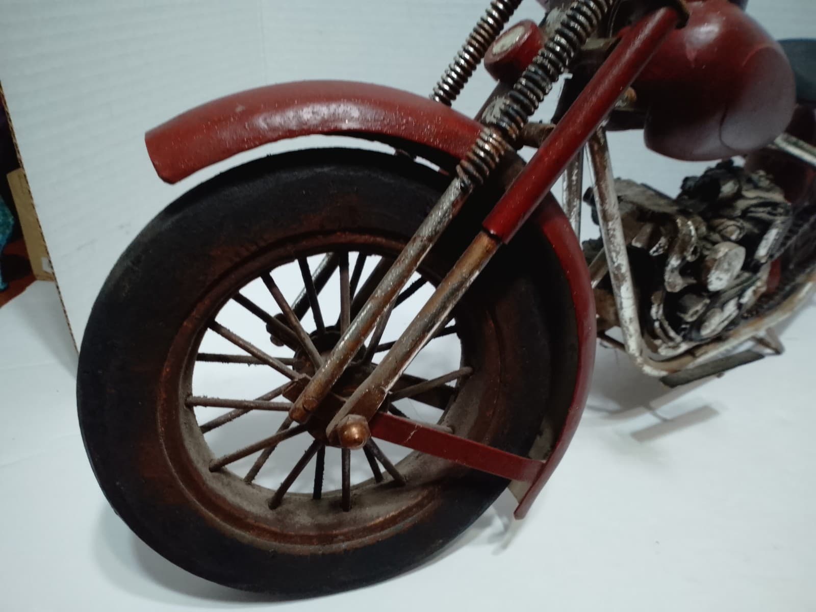 Heavy DieCast Metal weathered HARLEY Davidson INDIAN Motorcycle 20 in 8lbs 6