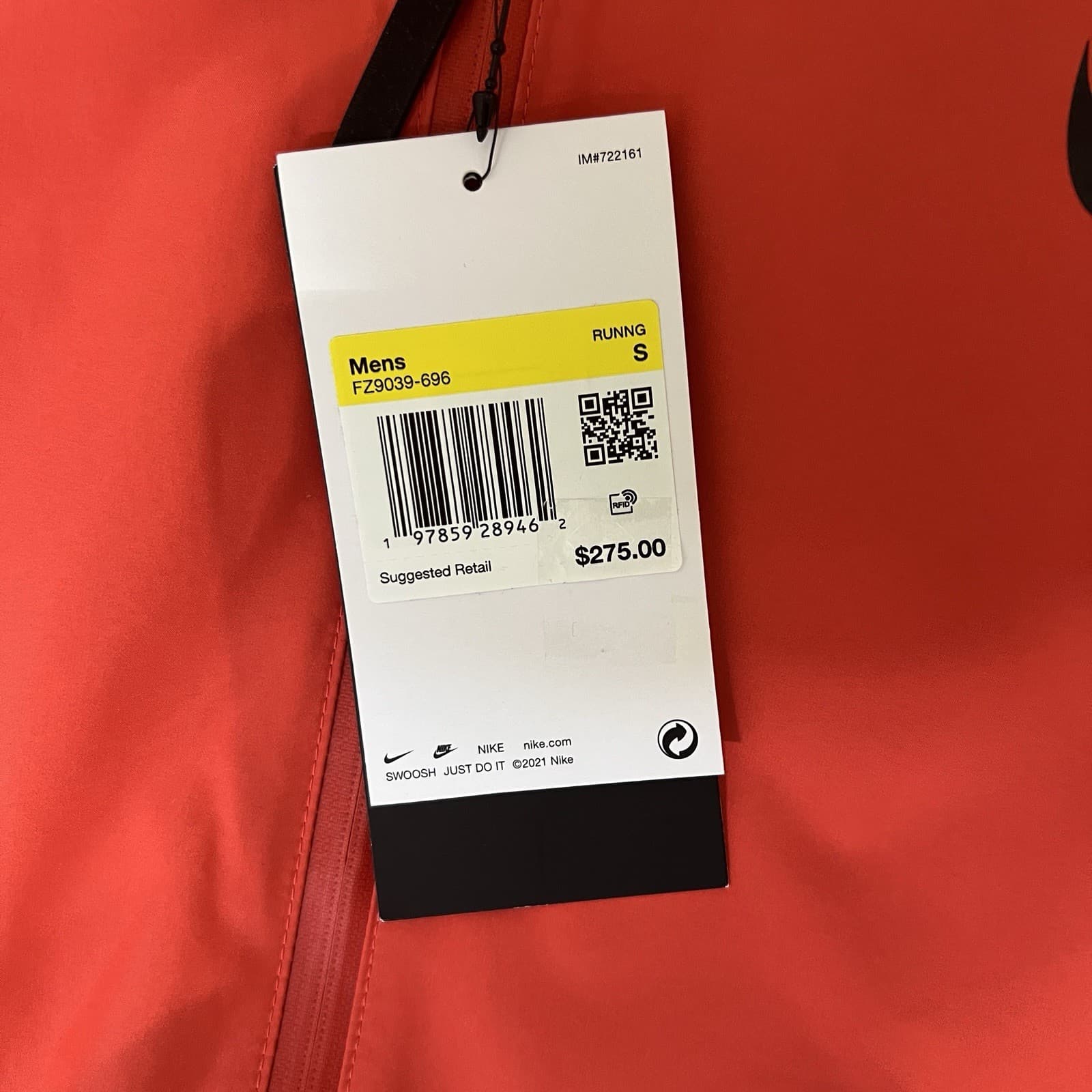 Nike Running Aerogami Rain Jacket - Men's Small ~ $275.00 FZ9039 696 Crimson Red 5