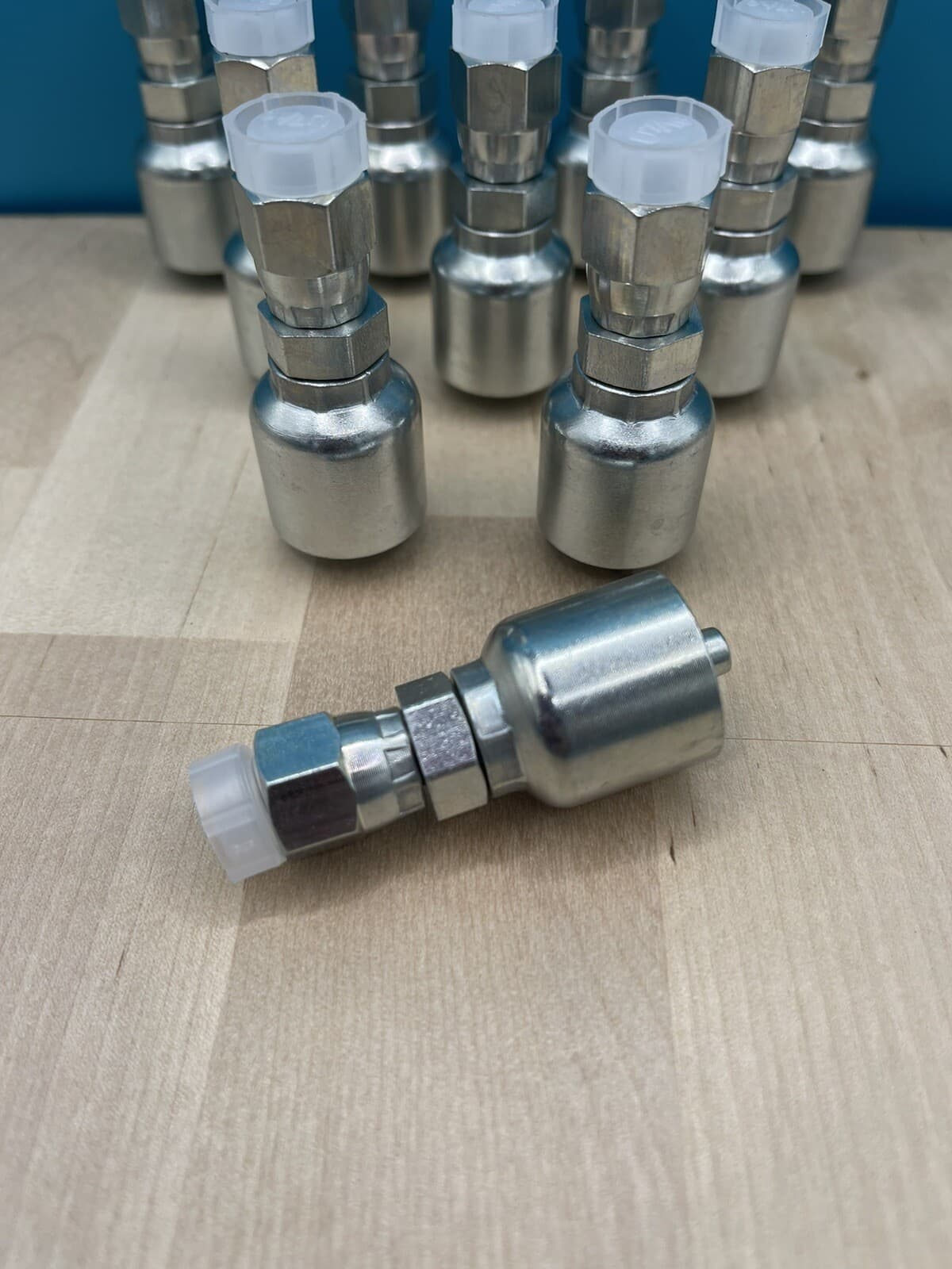 10 Parker Style 10643-4-4 Hydraulic Hose Crimp Fittings 1/4” Hose X 1/4” JIC 2