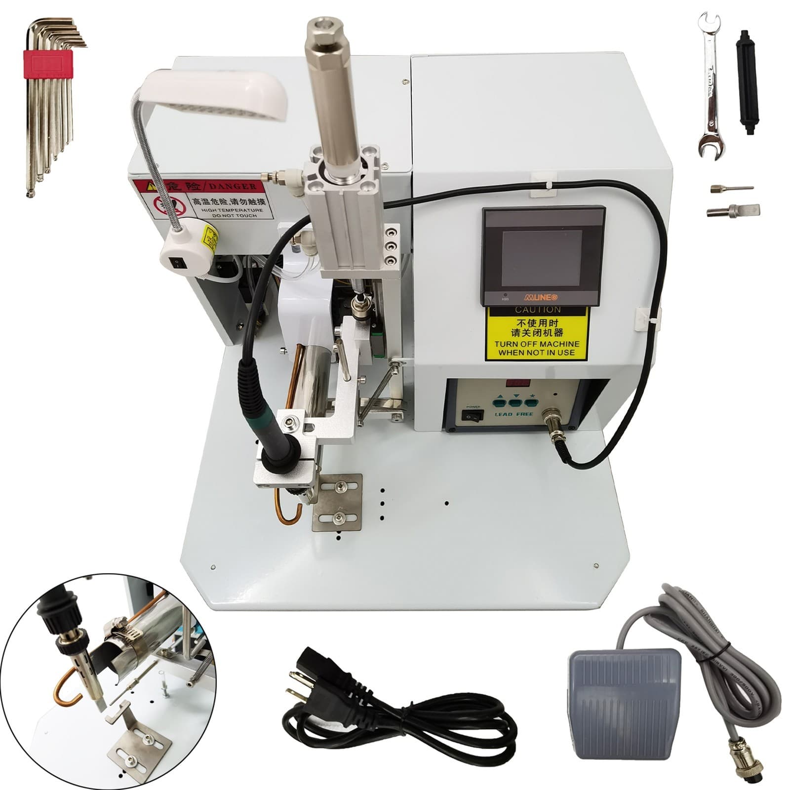 110V Semi-automatic Pneumatic Foot Pedal Circuit Board Soldering Machine 160W