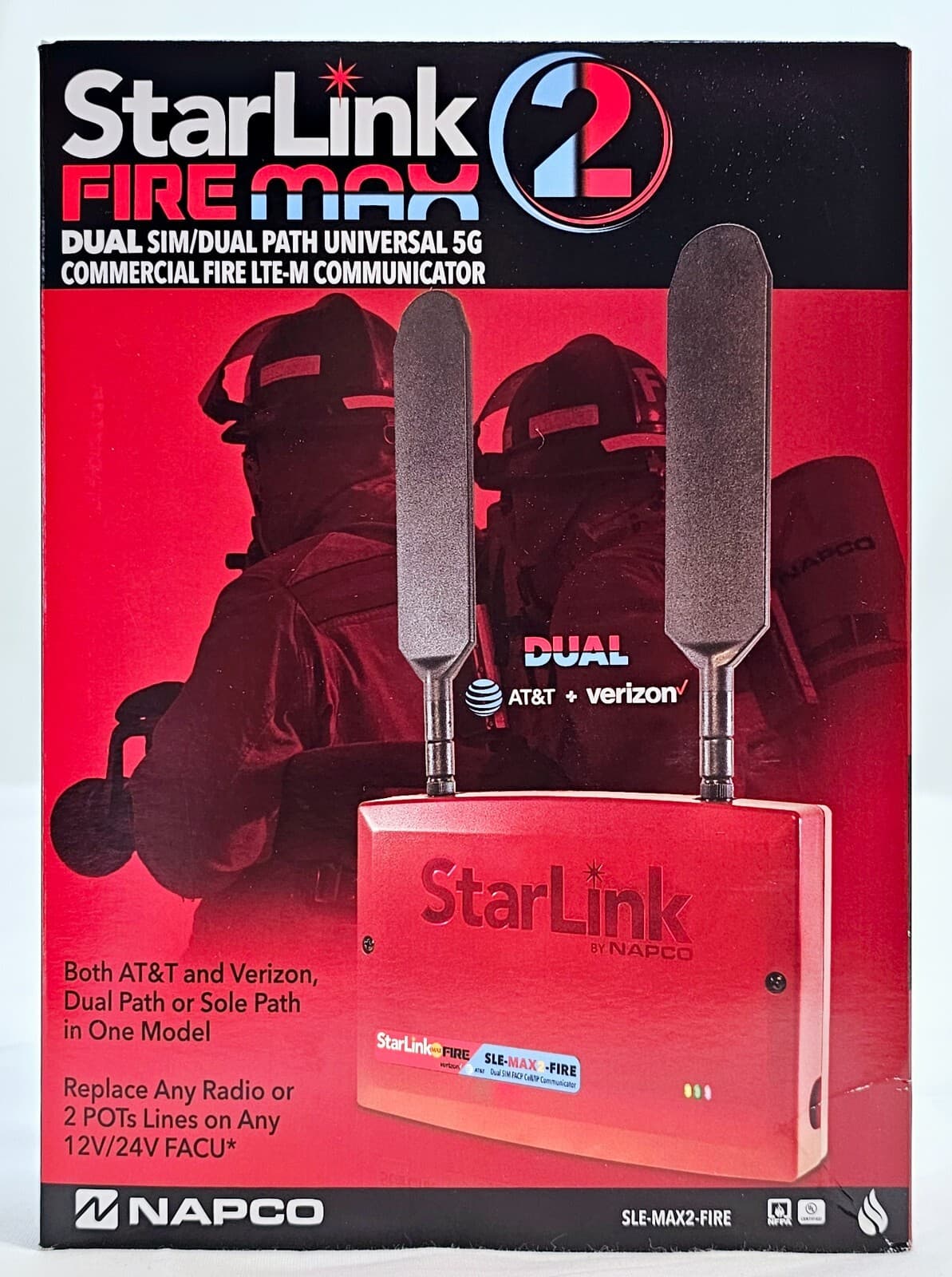 StarLink Dual SIM/Dual 5G Commercial Fire Alarm LTE-M Communicator SLE-MAX2-FIRE