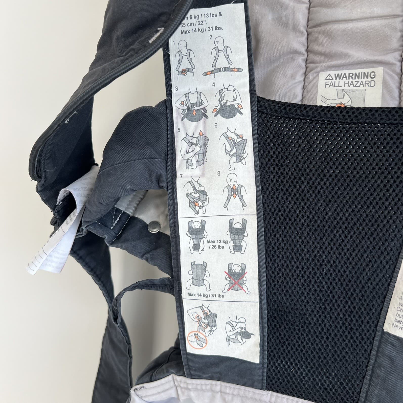 Baby Bjorn Harmony Adjustable Baby Carrier Organic Cotton Black Purple 2