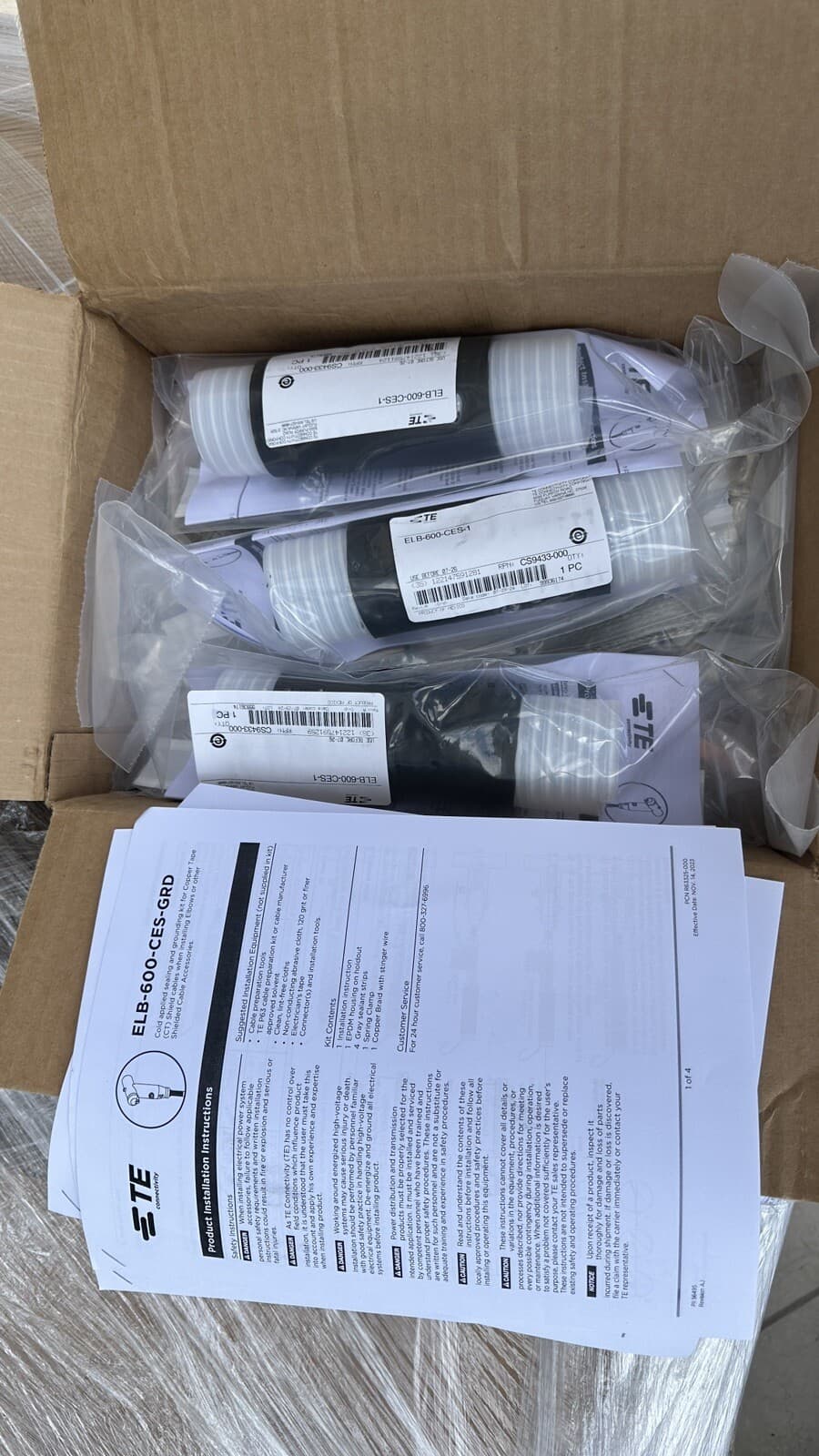 TE Connectivity Raychem ELB-600-CES-GRD-1 Cold Applied Elbow Seal Kit- 3 Unit. 2