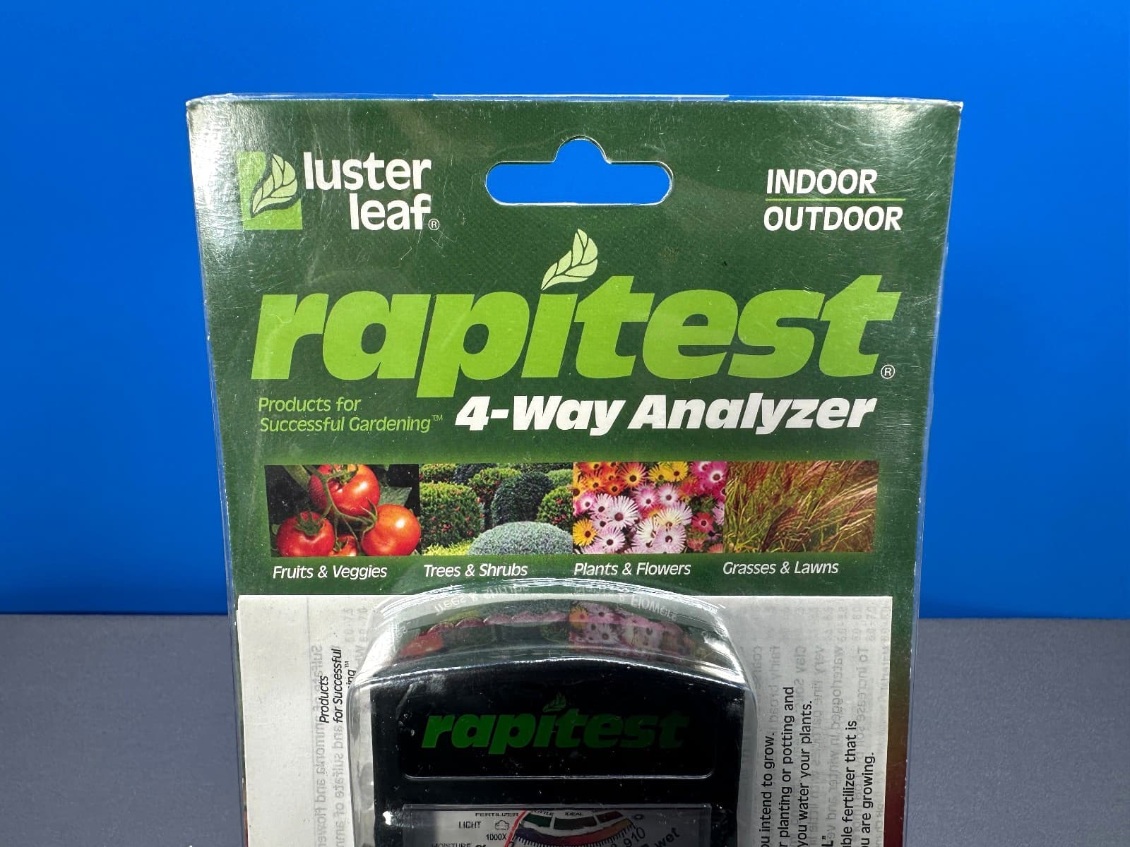 LUSTER LEAF RAPITEST 4-WAY 4 WAY SOIL ANALYZER GRASS PLANTS TREES GARDEN NEW 2