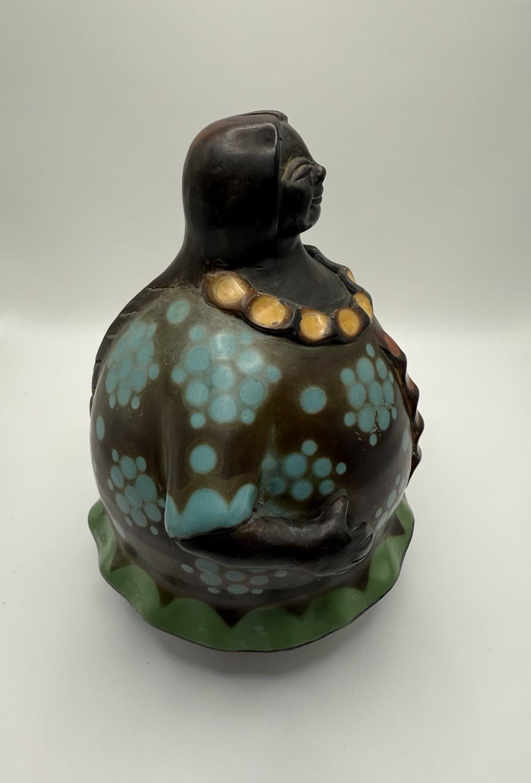 Chulacanas Pottery Peruvian Folk Art Luis Sandoval Woman-10” Tall 3