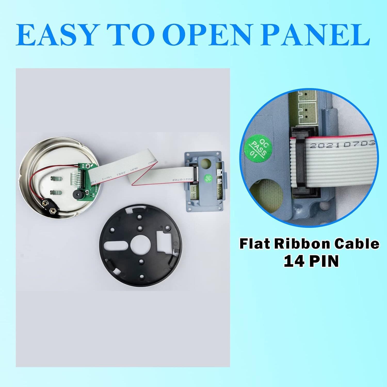 Gun Safe Lock Replacement Chrome Keypad Solenoid Safe Lock with 2 Override Key 5