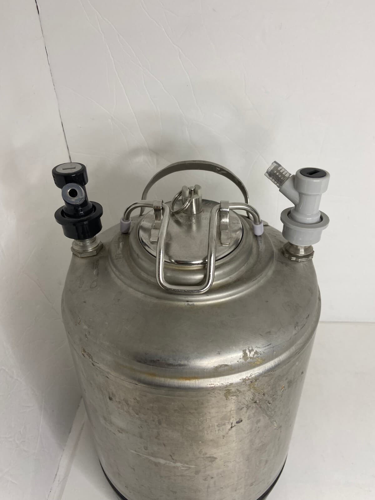 💧 2.5 GALLON SUPERIOR CORNELIUS CORNY KEG STAINLESS STEEL BALL LOCKING VALVES 3