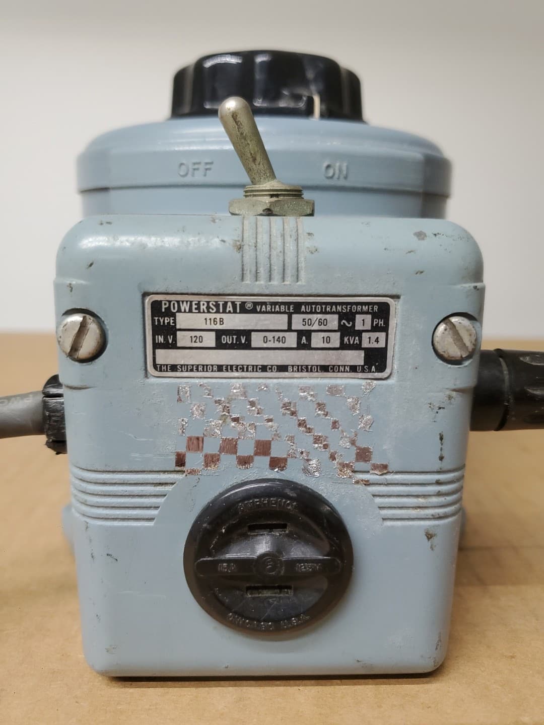 Powerstat Model 116B Variable Autotransformer Variac 0-140 V 10 Amp - WORKS 2