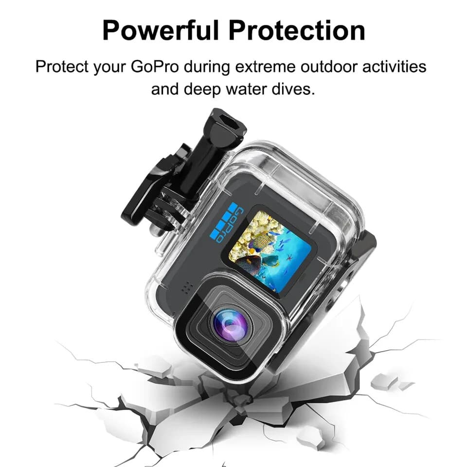 2 X Waterproof Case for Gopro 13 ,12 ,11 ,10, 9  Dive Protect Underwater Housing 4