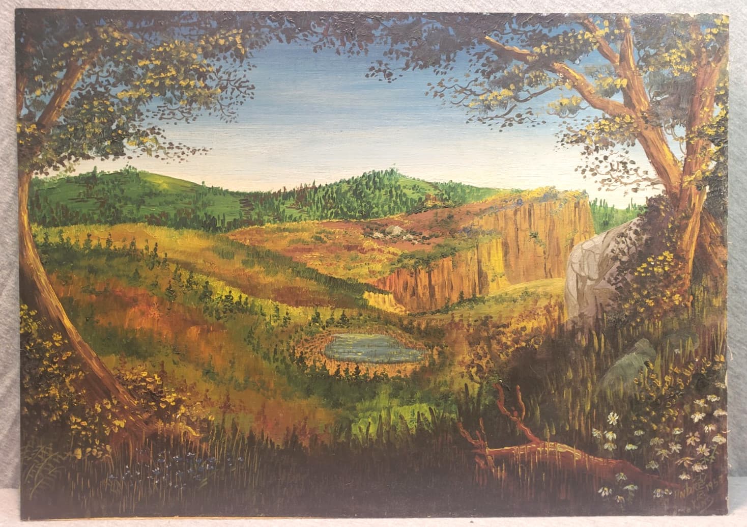 1953 Andre Richardson King (b. 1931) O/B Hill Valley Painting Chicago African Am 2