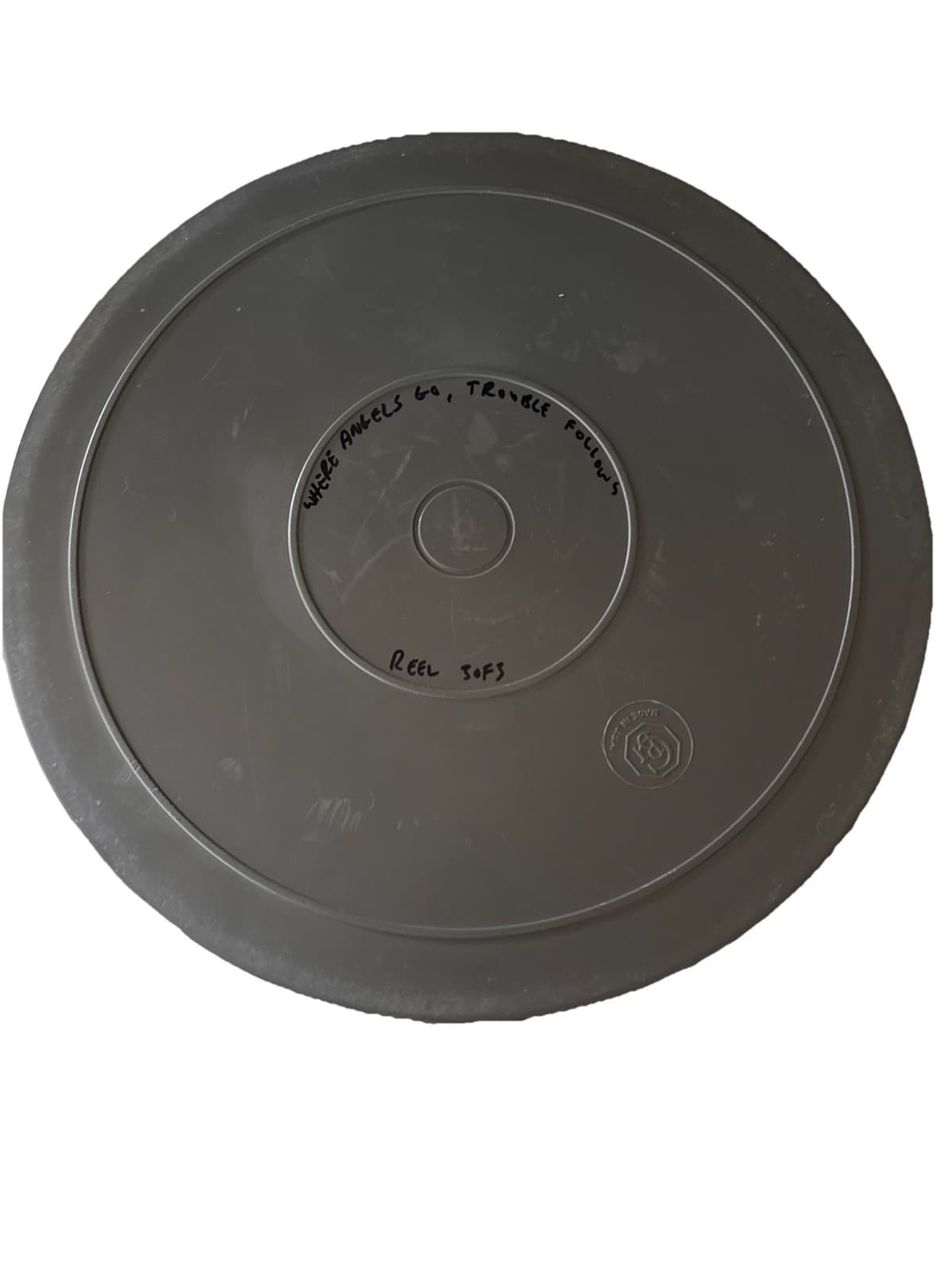 16MM 1600’ FILM CAN Gray Plastic 14” Diameter 4