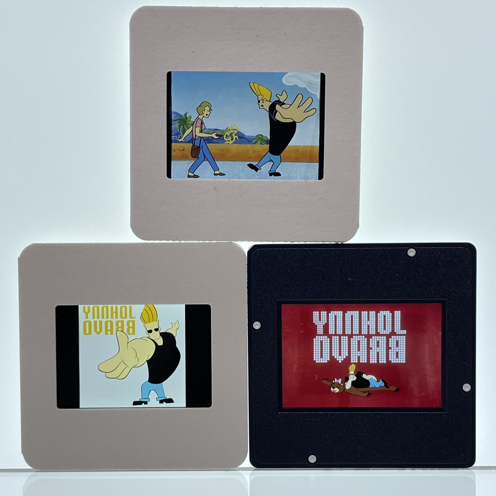 Johnny Bravo 35mm Slides Animated TV Series Publicity Promo Vtg Lot of 3 5